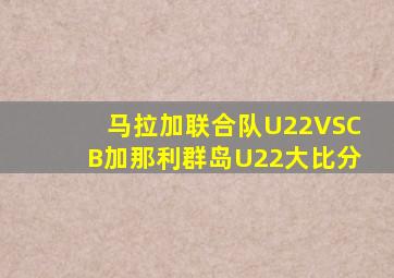 马拉加联合队U22VSCB加那利群岛U22大比分